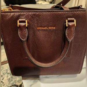 Michael Kors Burgundy Handbag / Medium Crossbody Bag